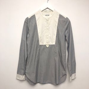 Lacoste half button up long sleeve shirt